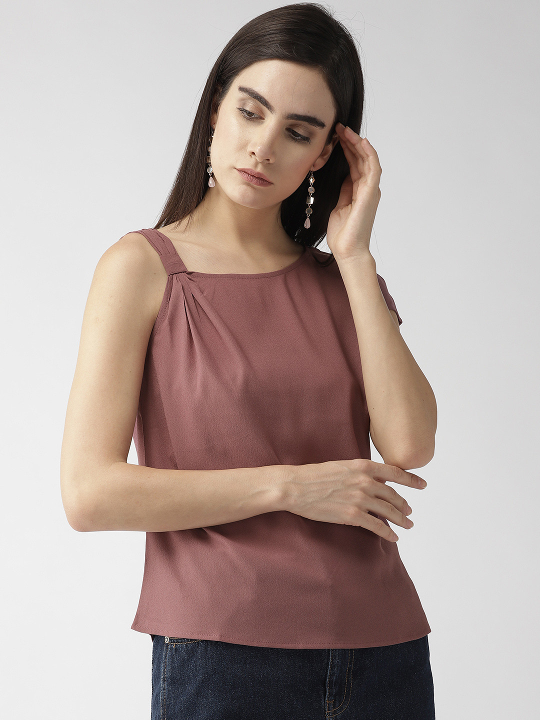 

MISH Women Mauve Solid Top