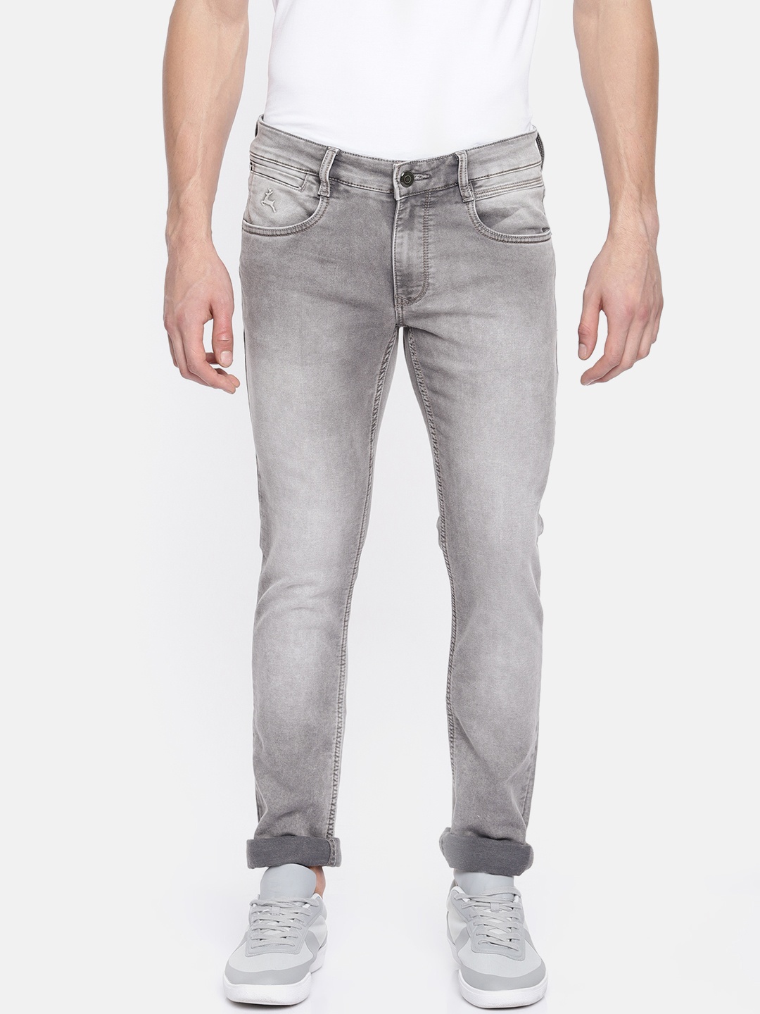 

Parx Men Grey Skinny Fit Low-Rise Clean Look Stretchable Jeans