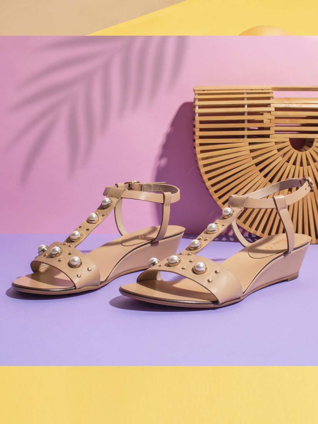

Saint G Women Beige Solid Wedges