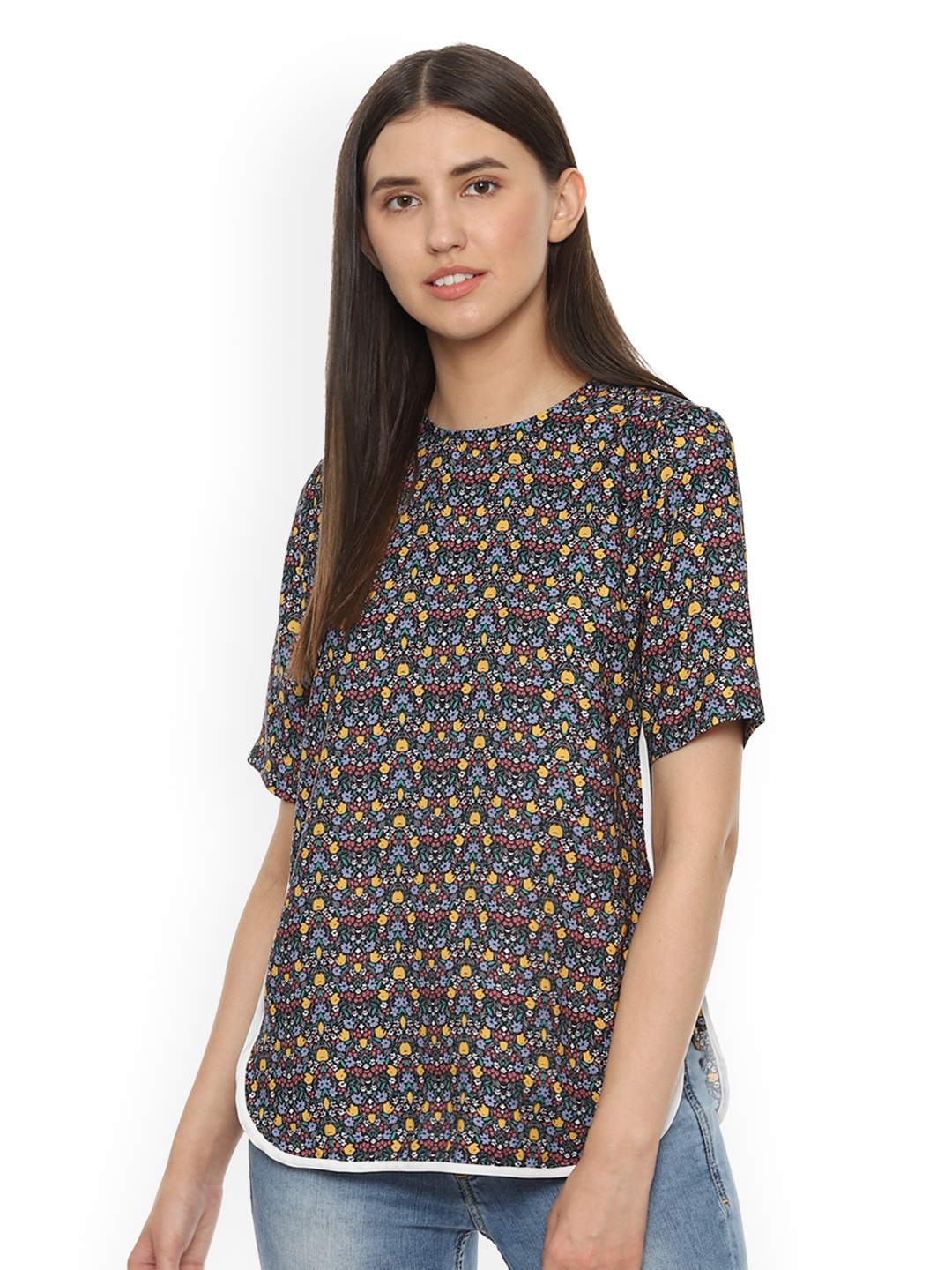 

Van Heusen Woman Multicoloured Floral Print Top, Multi