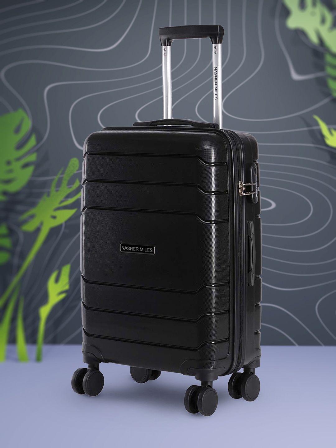 

Nasher Miles Lisbon Hard-Sided Trolley Bag- 75 cm, Black