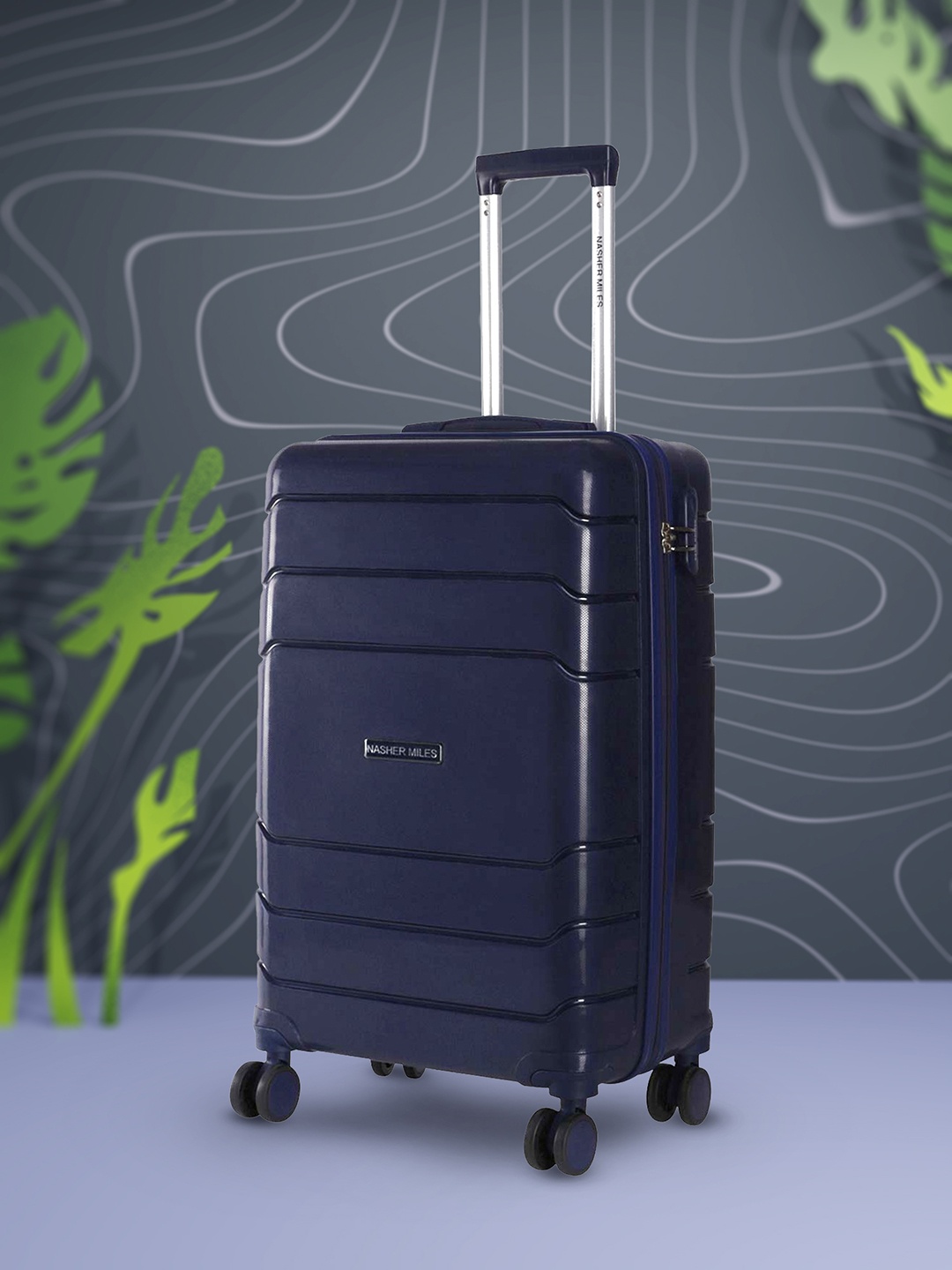

Nasher Miles Lisbon Small Trolley Bag, Navy blue