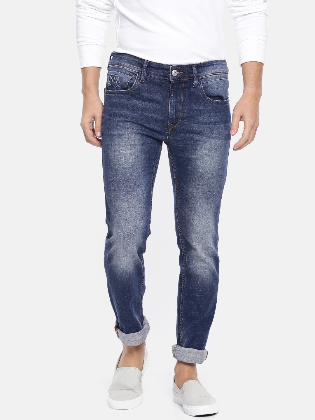

U.S. Polo Assn. Denim Co. Men Blue Regallo Skinny Fit Mid-Rise Clean Look Jeans
