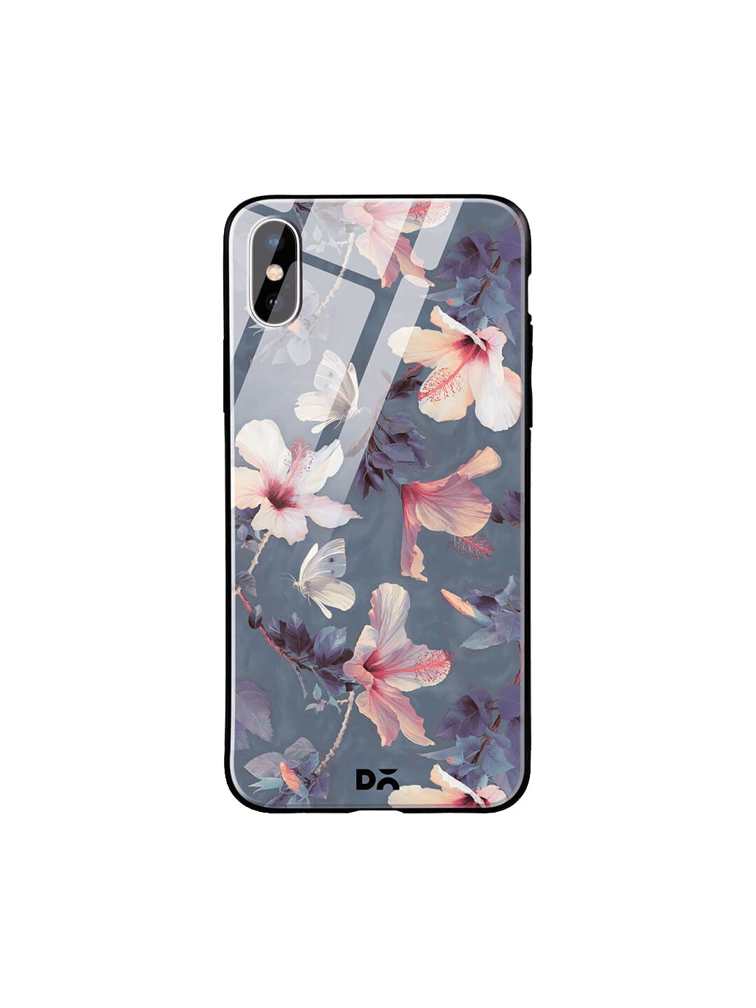 

DailyObjects Grey & Pink iPhone XS Max Printed Glass Case Cover