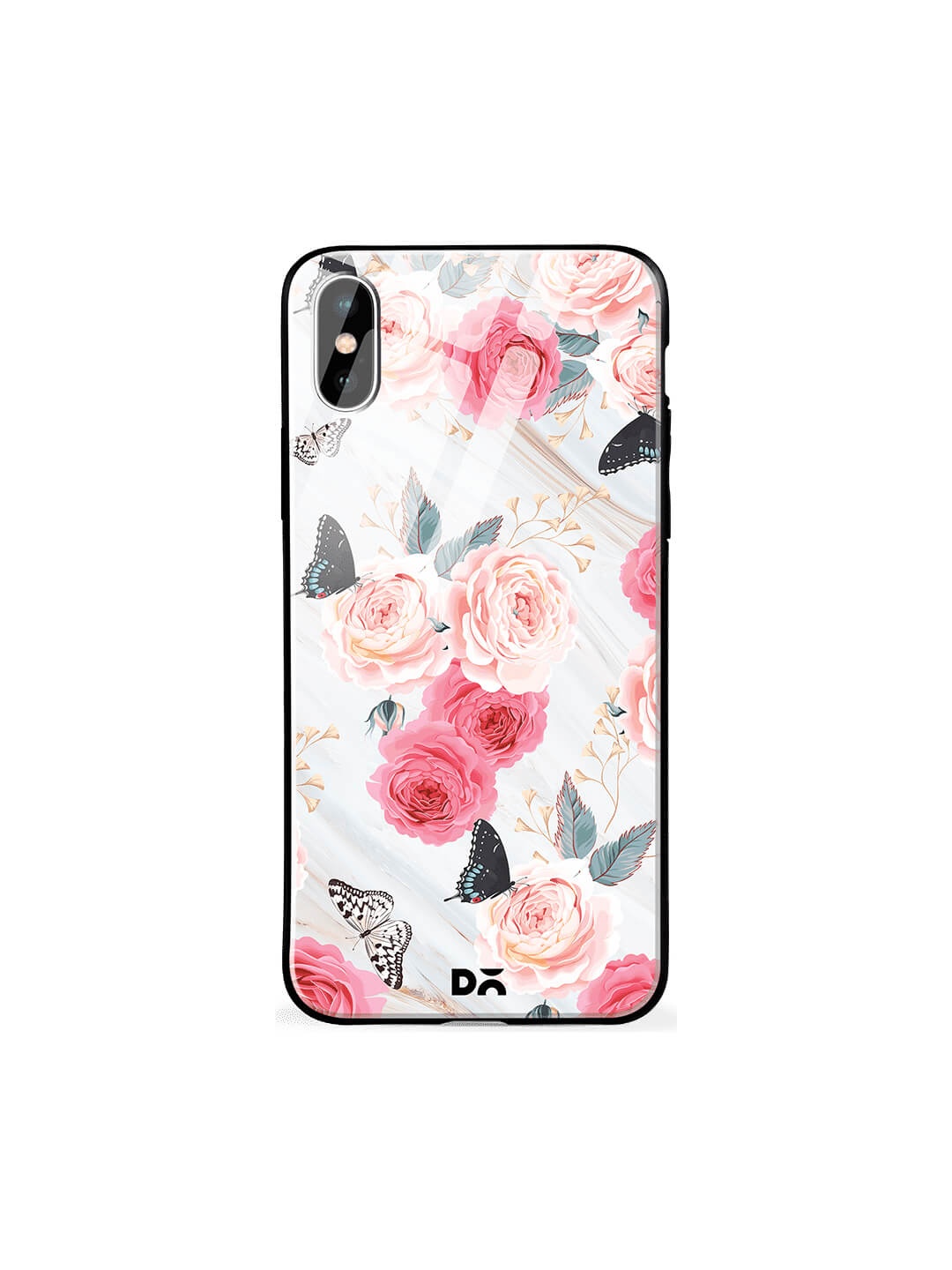 

DailyObjects Grey & Pink iPhone XS Max Glass Case Cover