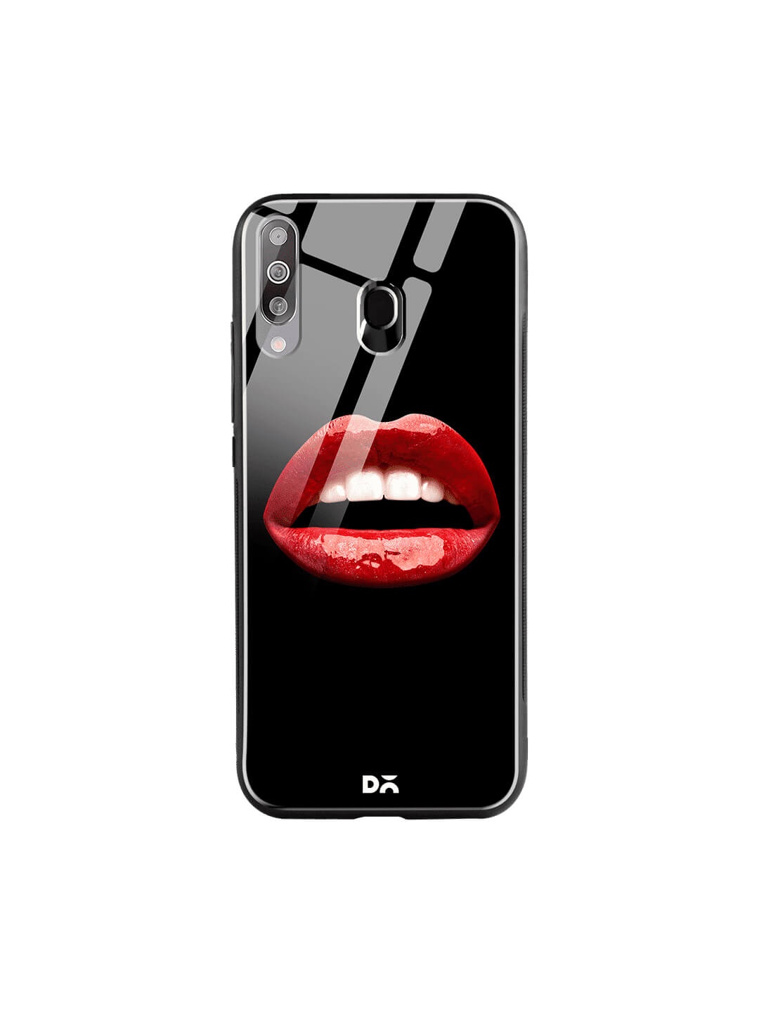 

DailyObjects Black & Red Printed Samsung Galaxy M30 Glass Case Cover