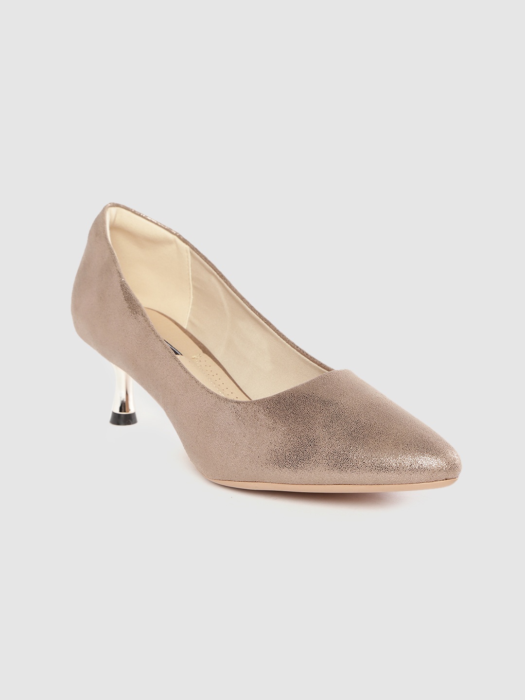 

Van Heusen Woman Women Taupe Sheen Pumps