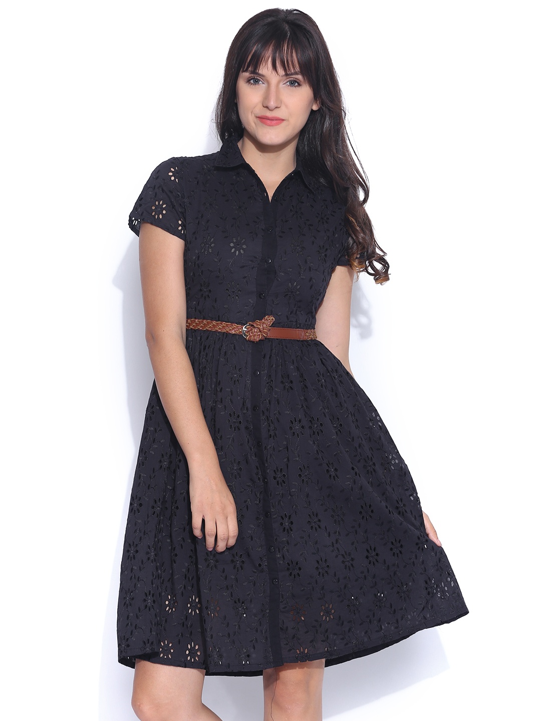 

Tokyo Talkies Black Shirt Dress