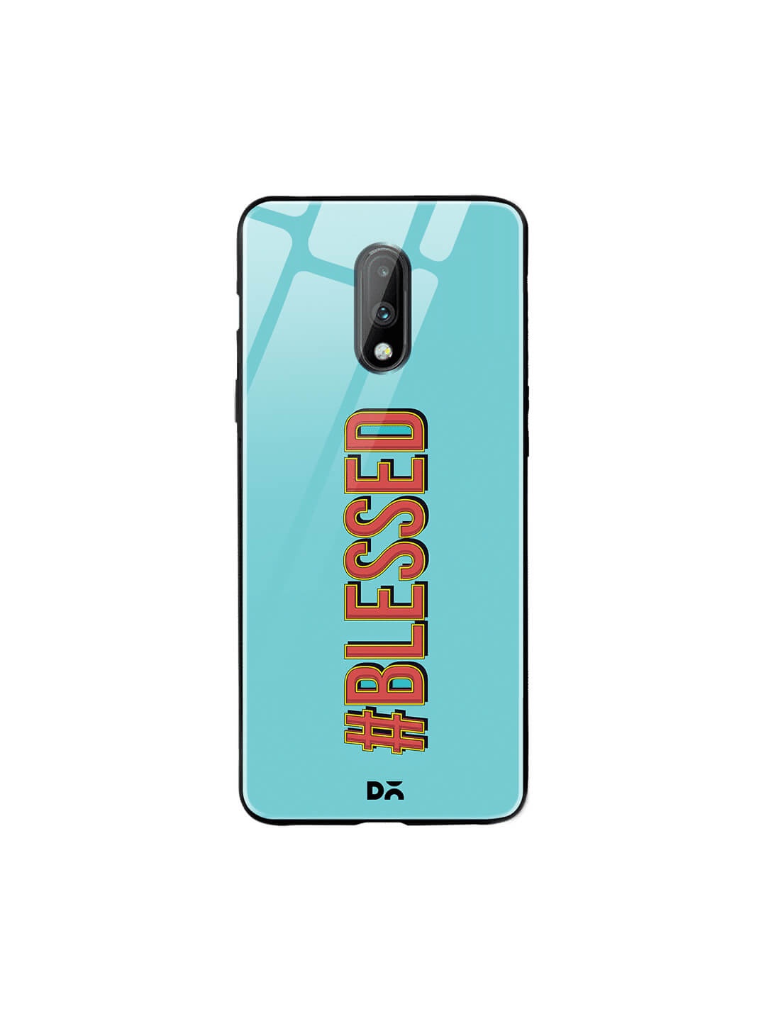 

DailyObjects Blue OnePlus 7 Glass Case Cover