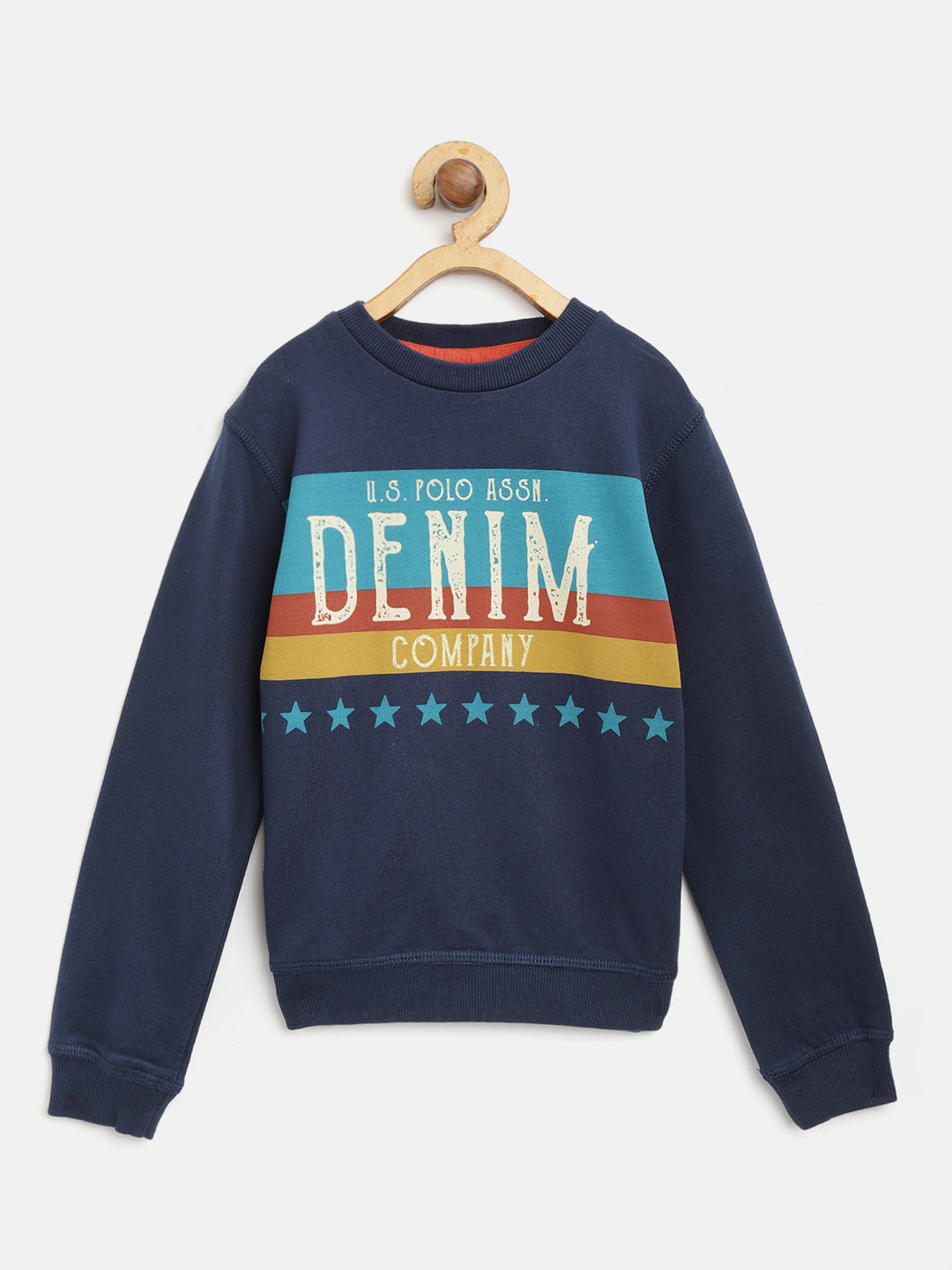 

U.S. Polo Assn. Kids Boys Blue Printed Sweatshirt