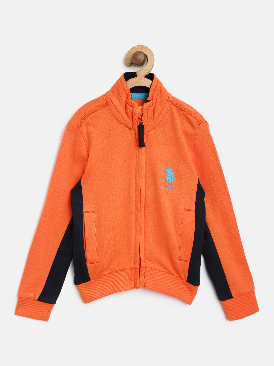 

U.S. Polo Assn. Kids Boys Rust Orange Printed Sweatshirt