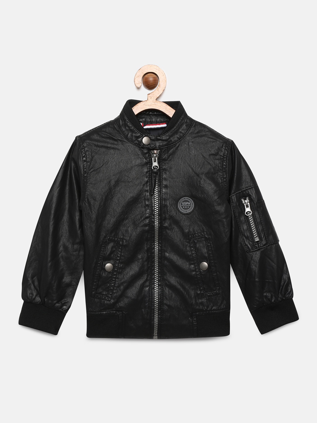 

U.S. Polo Assn. Kids Boys Black Solid Jacket