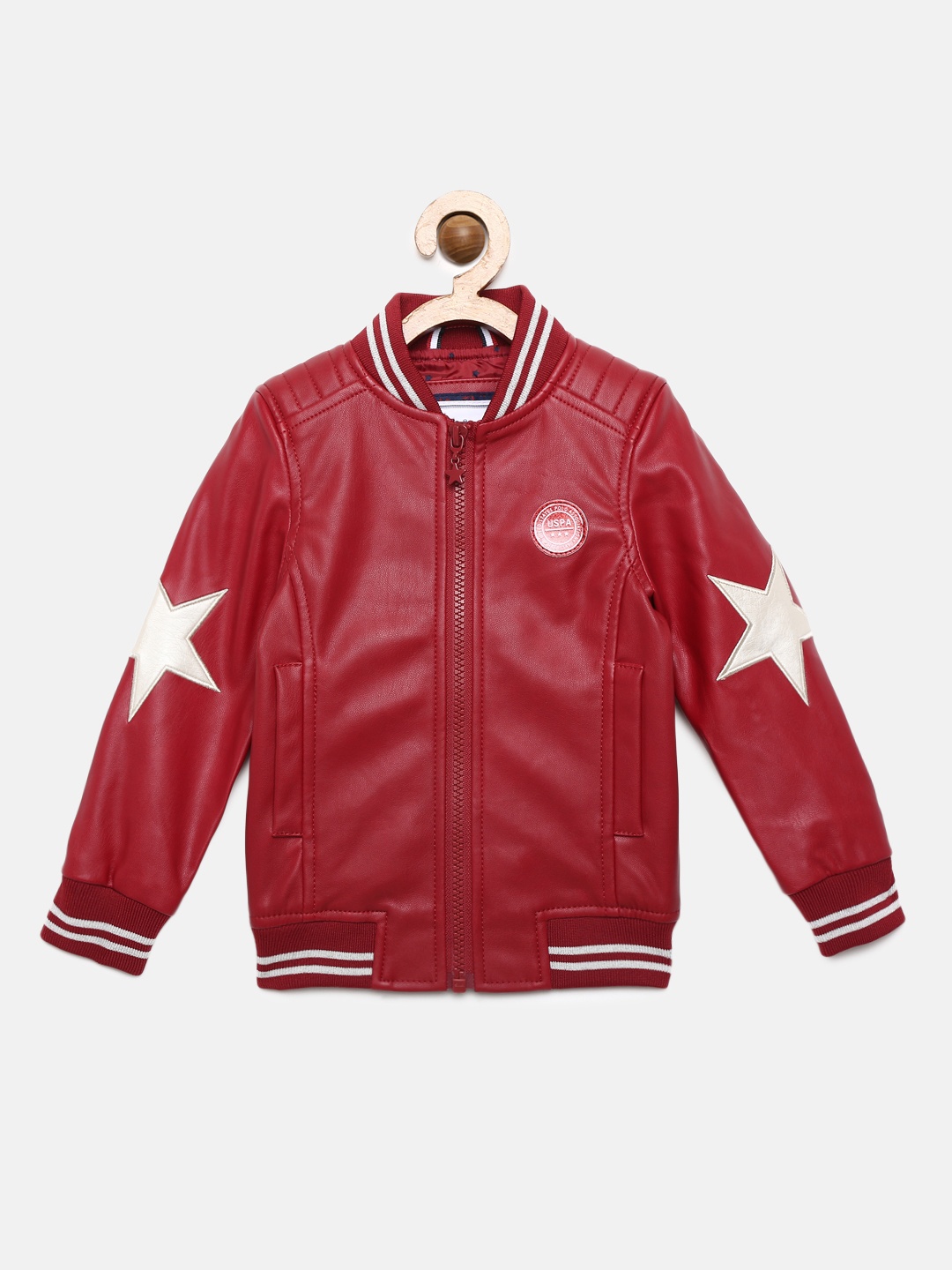 

U.S. Polo Assn. Kids Girls Red Solid Jacket