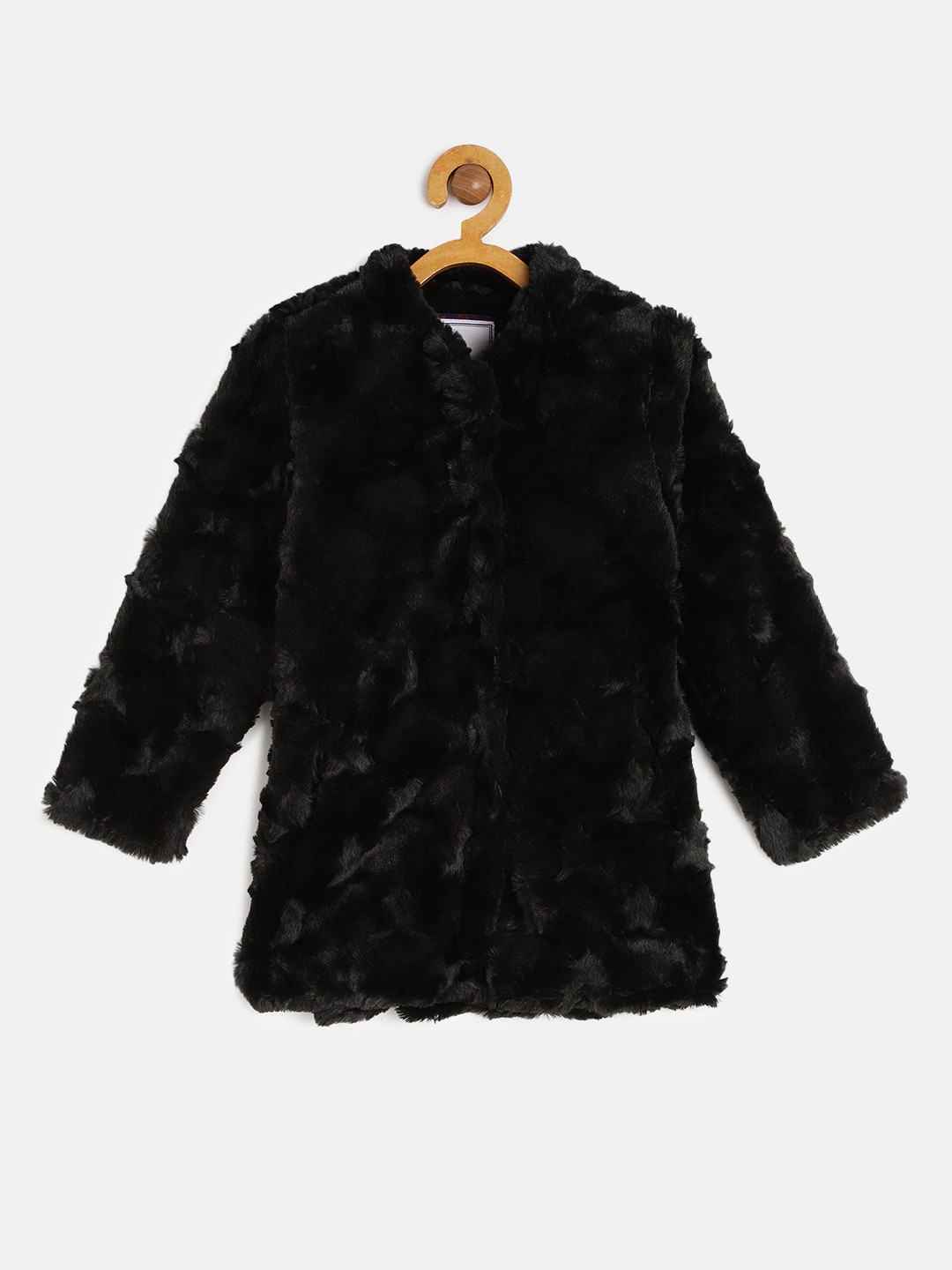 

U.S. Polo Assn. Kids Girls Black Solid Open Front Jacket