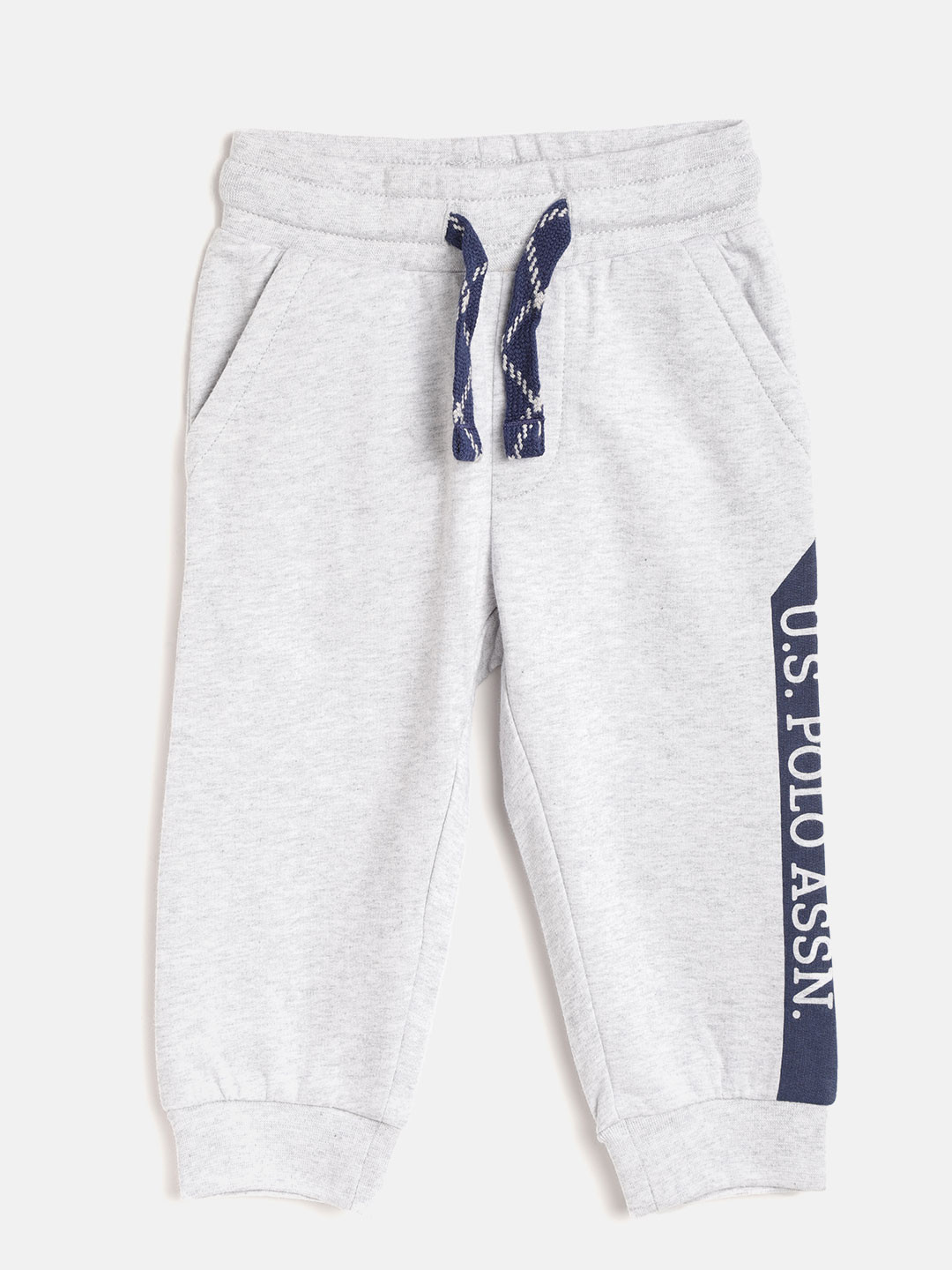 

U.S. Polo Assn. Kids Boys Grey Melange Solid Joggers