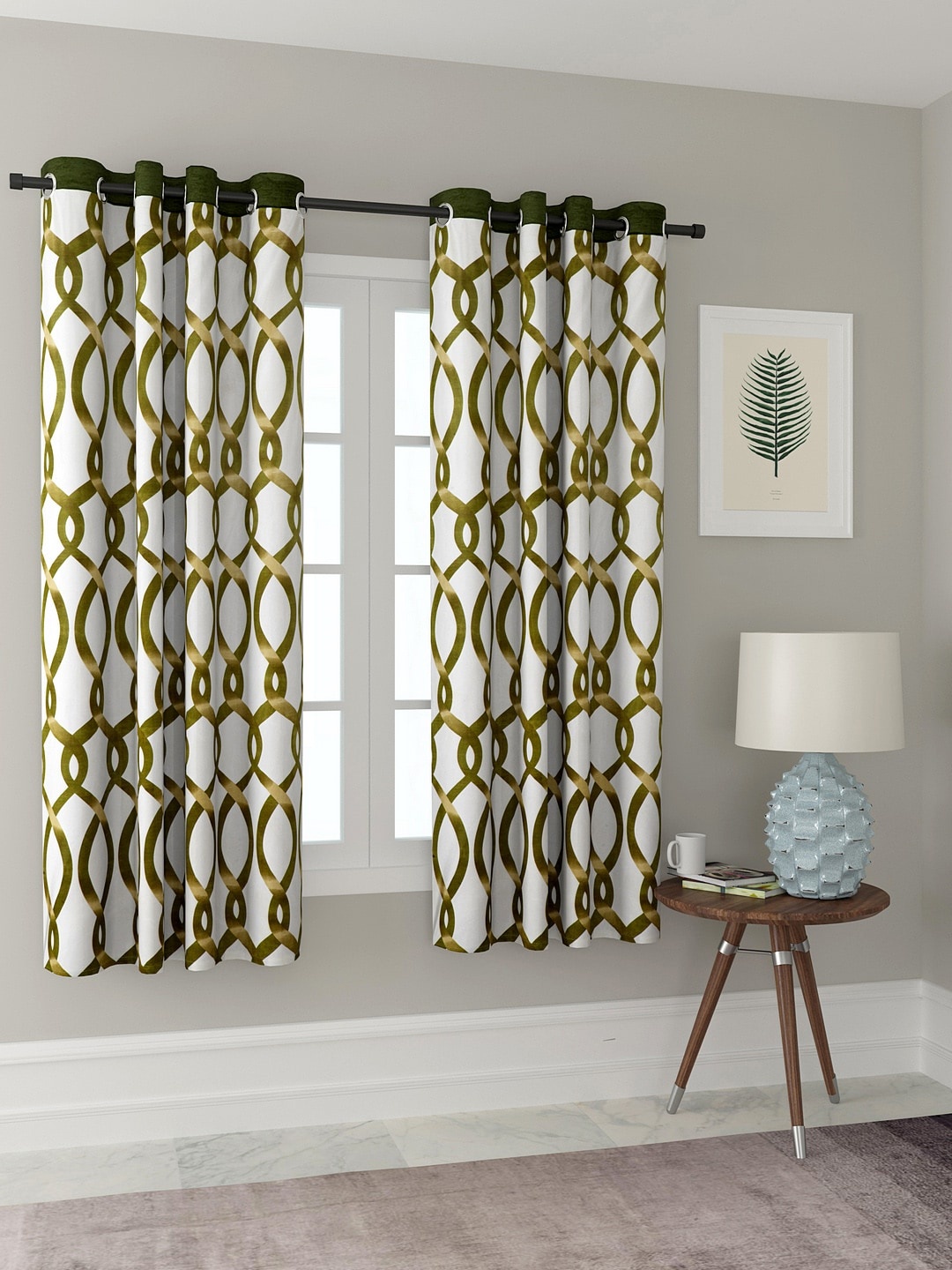 Cortina Set of 2 Window Curtains, Green