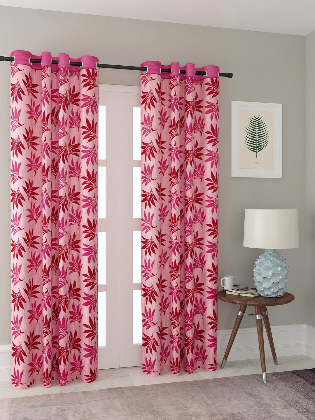 Cortina Set of 2 Door Curtains, Pink