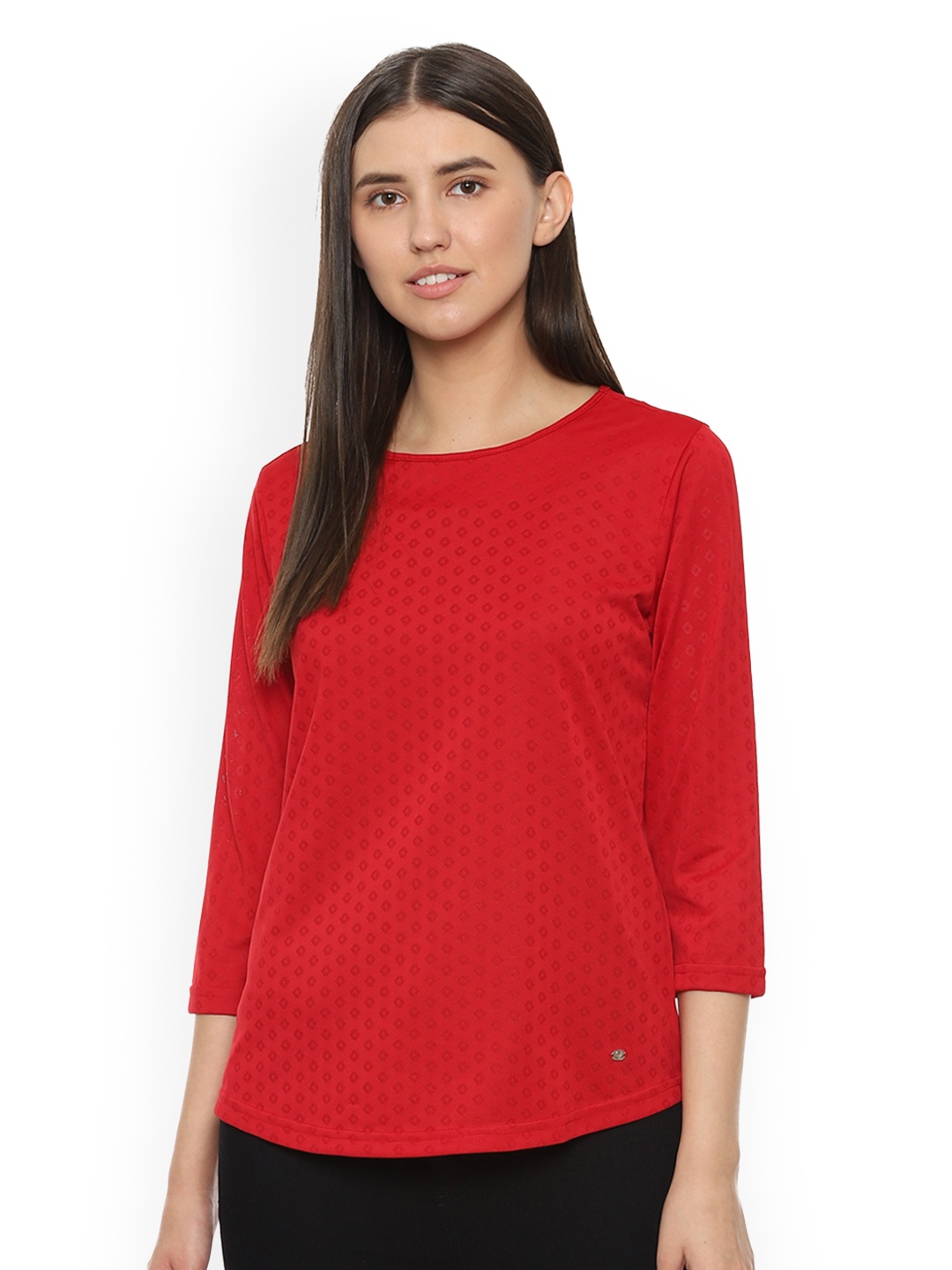 

Allen Solly Woman Red Printed Top