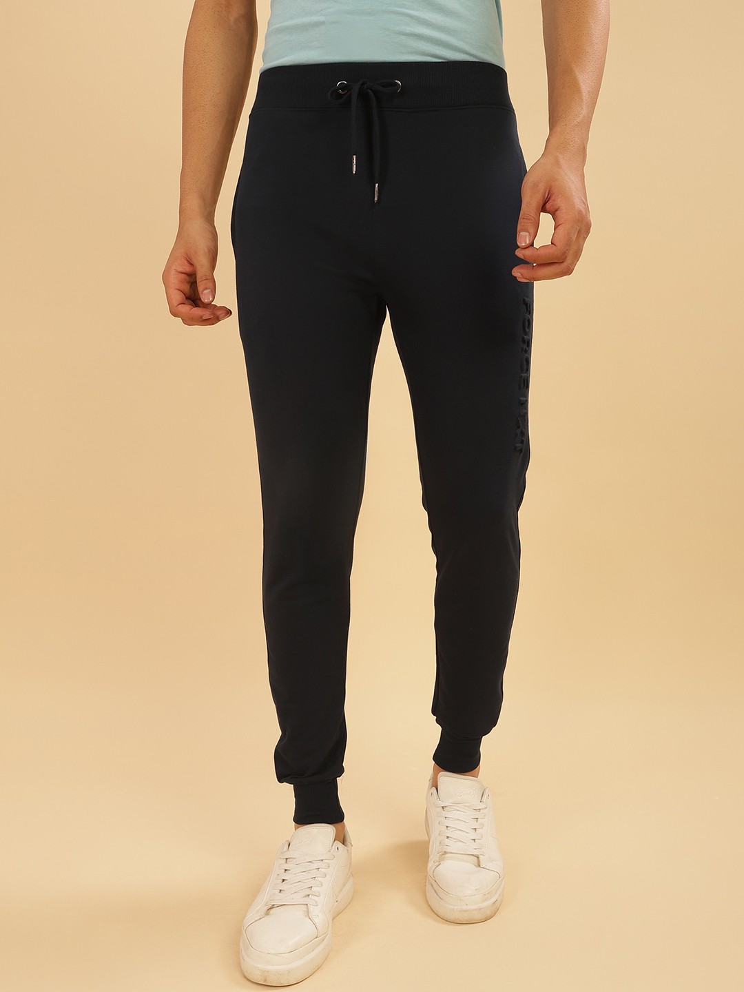 

Force NXT Men Solid Pack of 1 Super Combed Cotton Track Pants, Navy blue