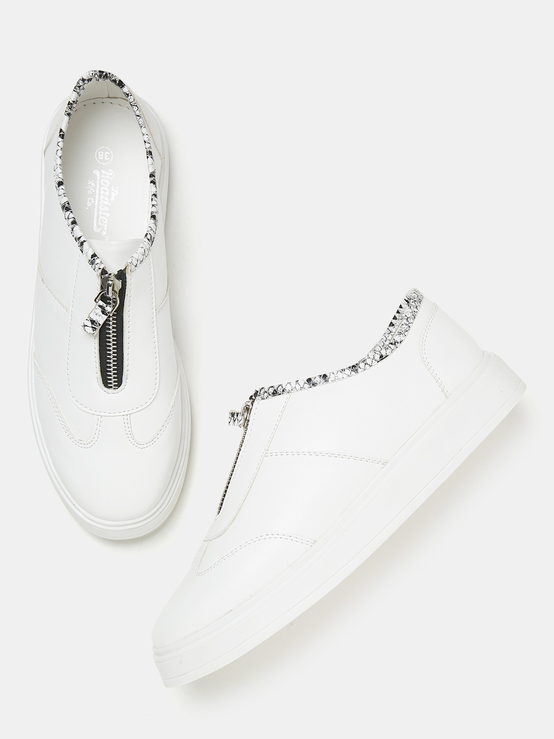 

The Roadster Lifestyle Co Women White Sneakers