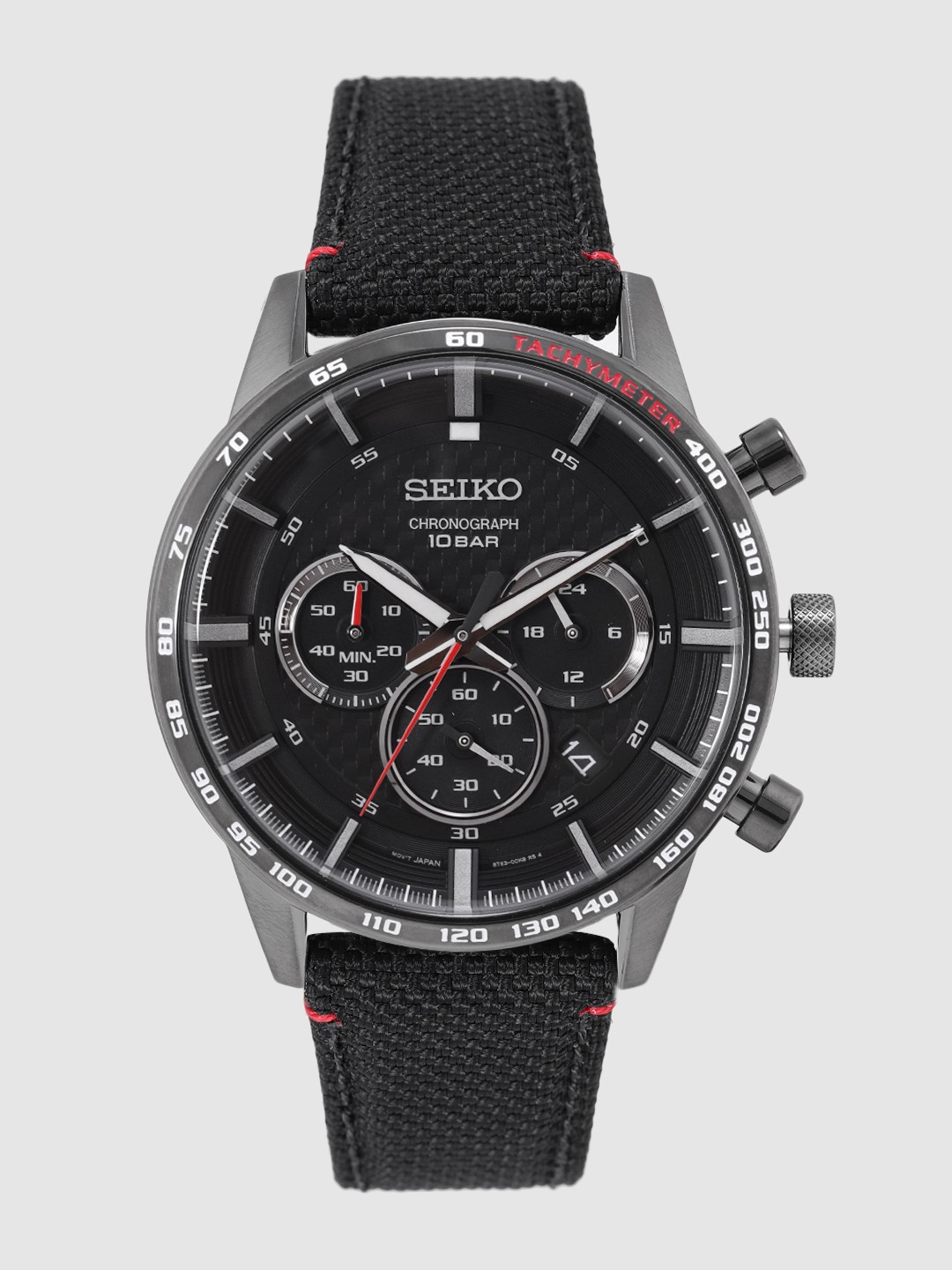 

SEIKO Men Black Discover More Chronograph Tachymeter Analogue Watch SSB359P1