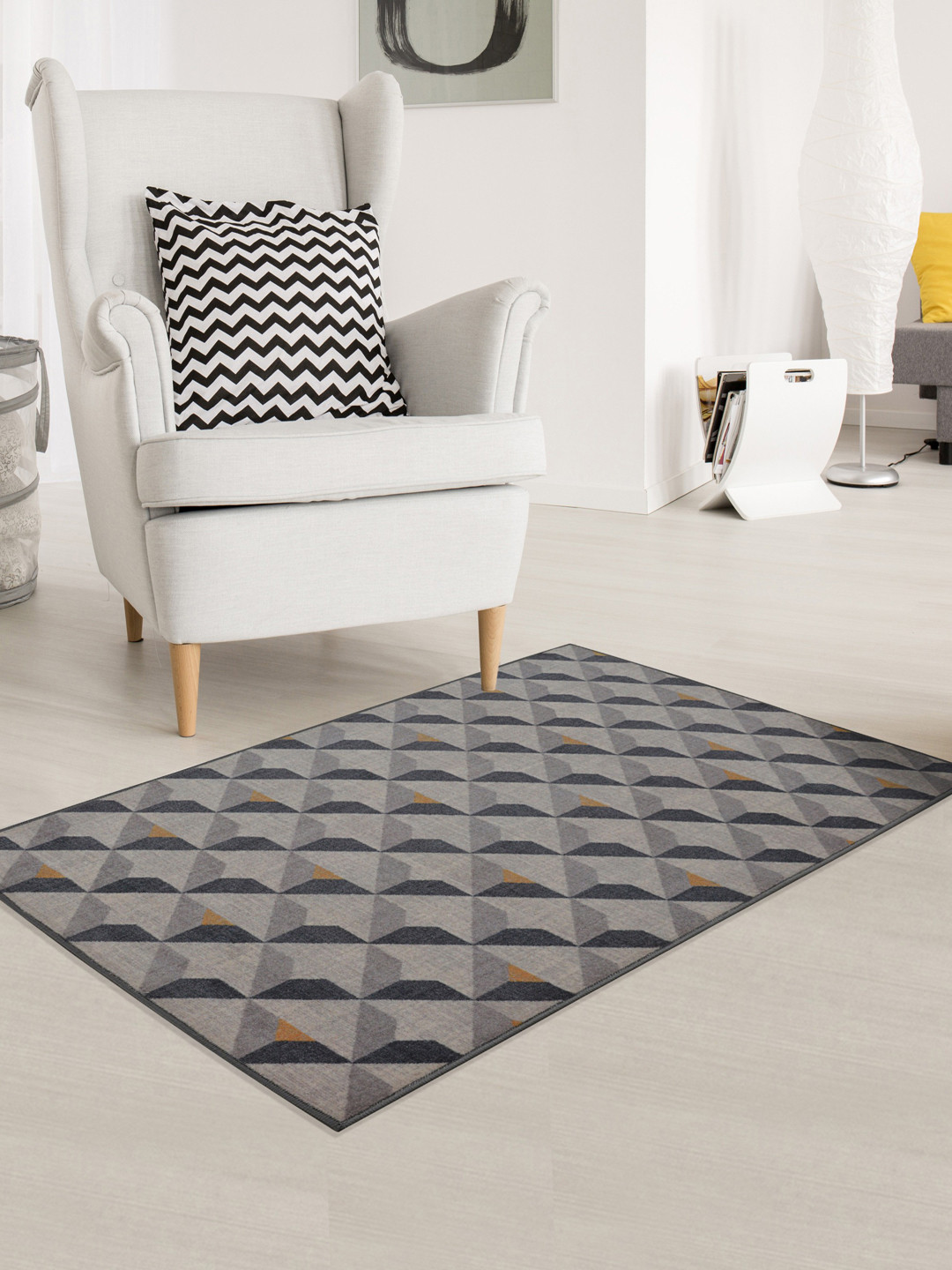 

Area RugSMITH Grey Premium Geometric Pattern Area Rug