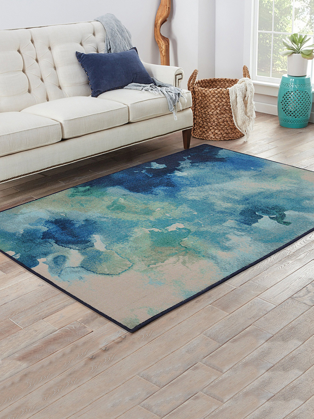 

Area RugSMITH Blue Premium Modern Pattern Area Rug