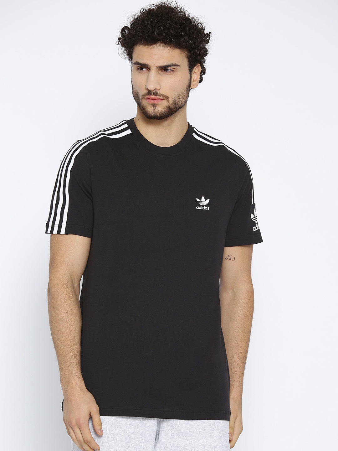 

ADIDAS Original Men Black Tech Solid Adicolor Sustainable T-shirt