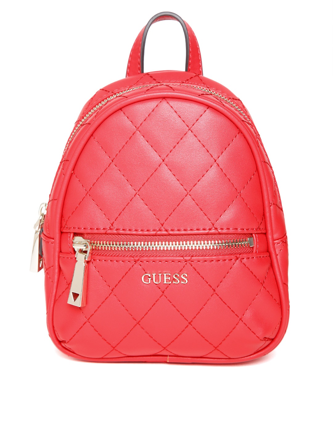 

GUESS Women Red Quilted Backpack