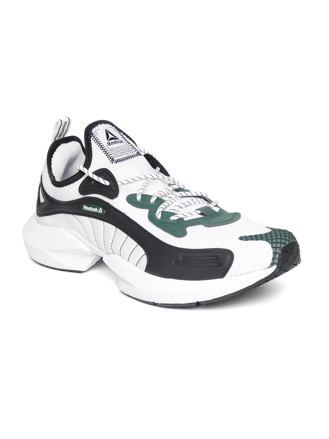 

Reebok Unisex White & Green Sole Fury 00 Running Shoes