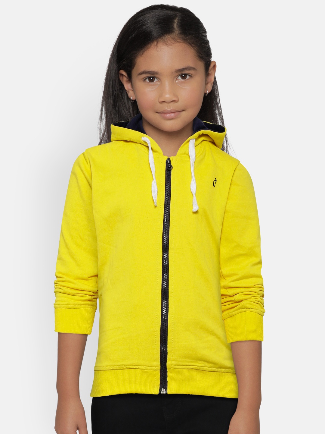 

Gini and Jony Boys Yellow Solid Hooded Sweatshirt