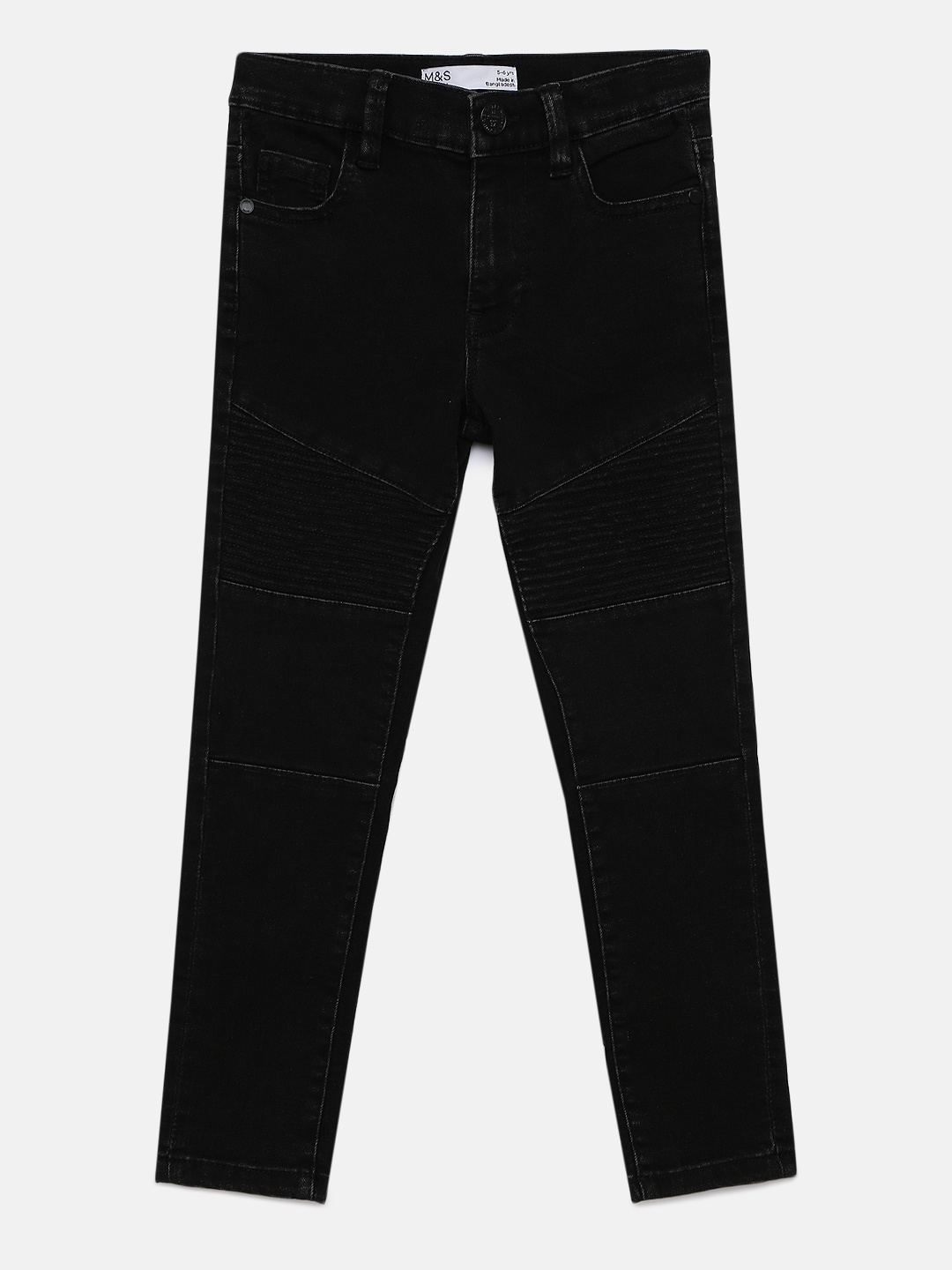 

Marks & Spencer Boys Black Regular Fit Mid-Rise Clean Look Jeans