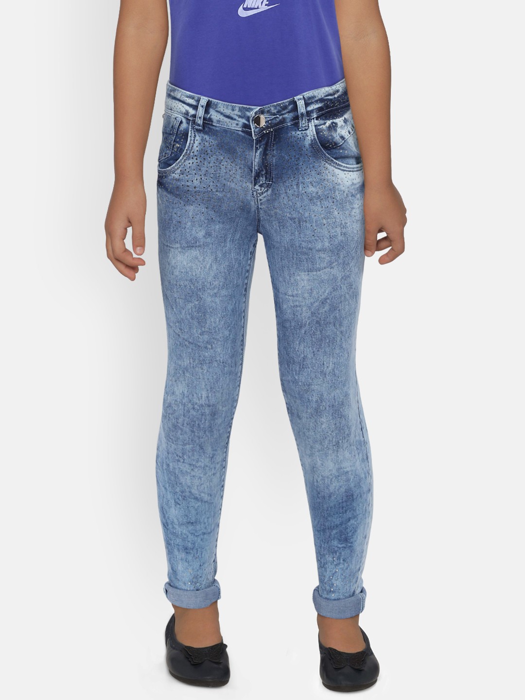 

Gini and Jony Girls Blue Slim Fit Mid-Rise Clean Look Jeans