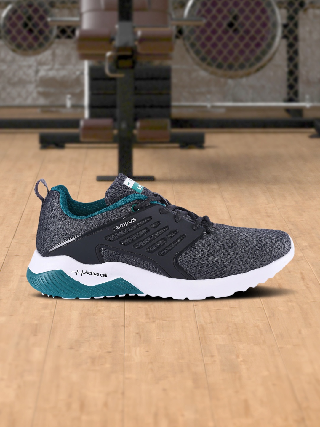 

Campus Men Grey Mesh Running Shoes