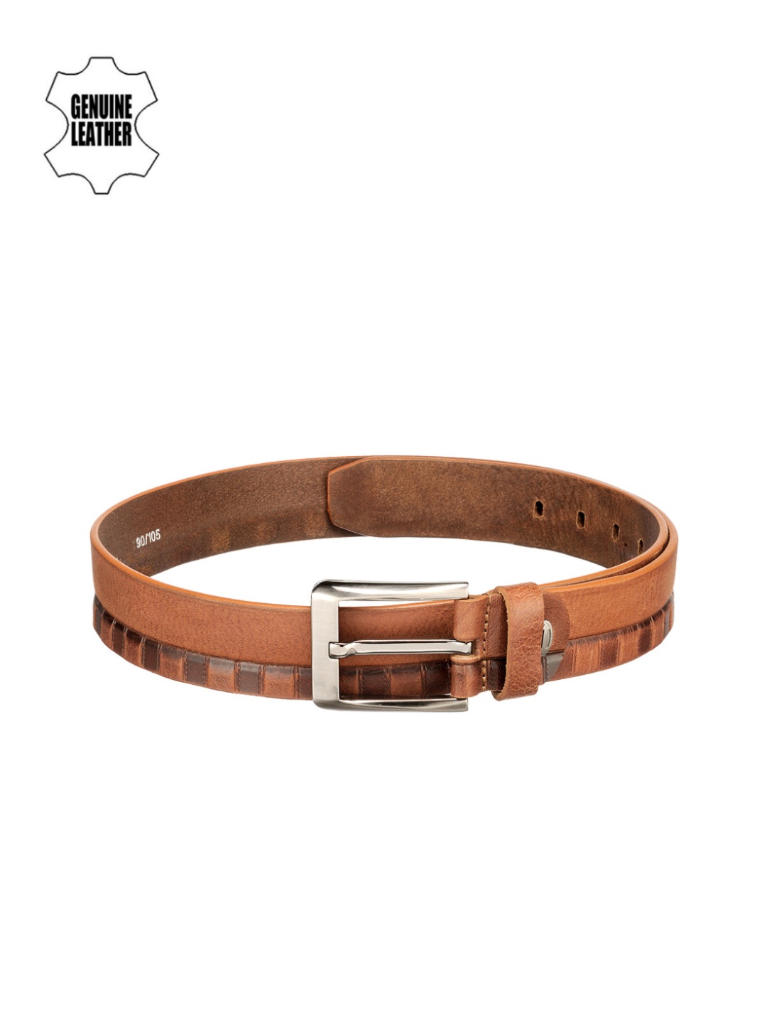 

Teakwood Leathers Men Tan Brown Leather Belt