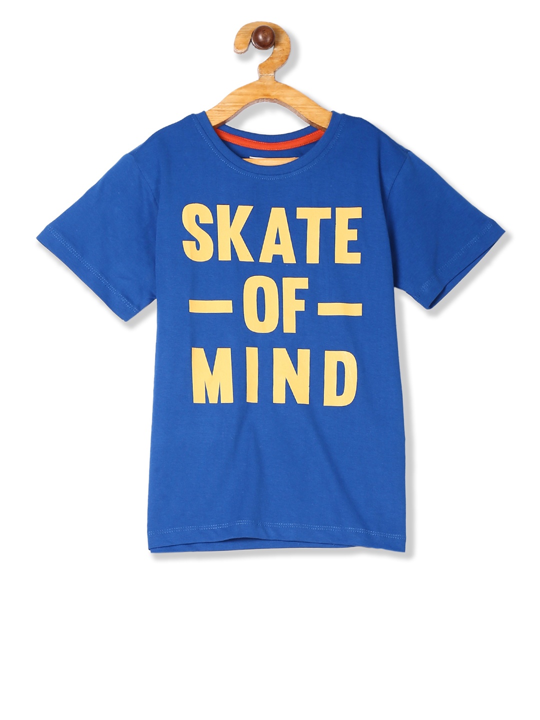 

Flying Machine Boys Blue and Yellow Printed Polo Collar T-shirt