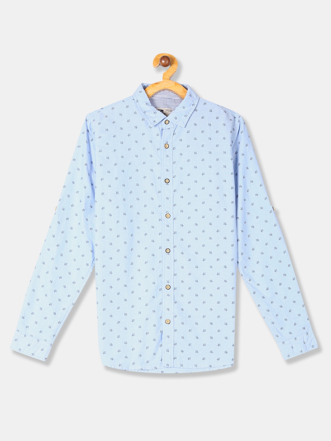 

Flying Machine Boys Blue Regular Fit Printed Casual Shirt