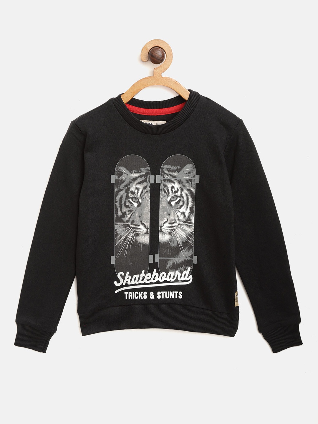 

Flying Machine Boys Black Printed Sweatshirt