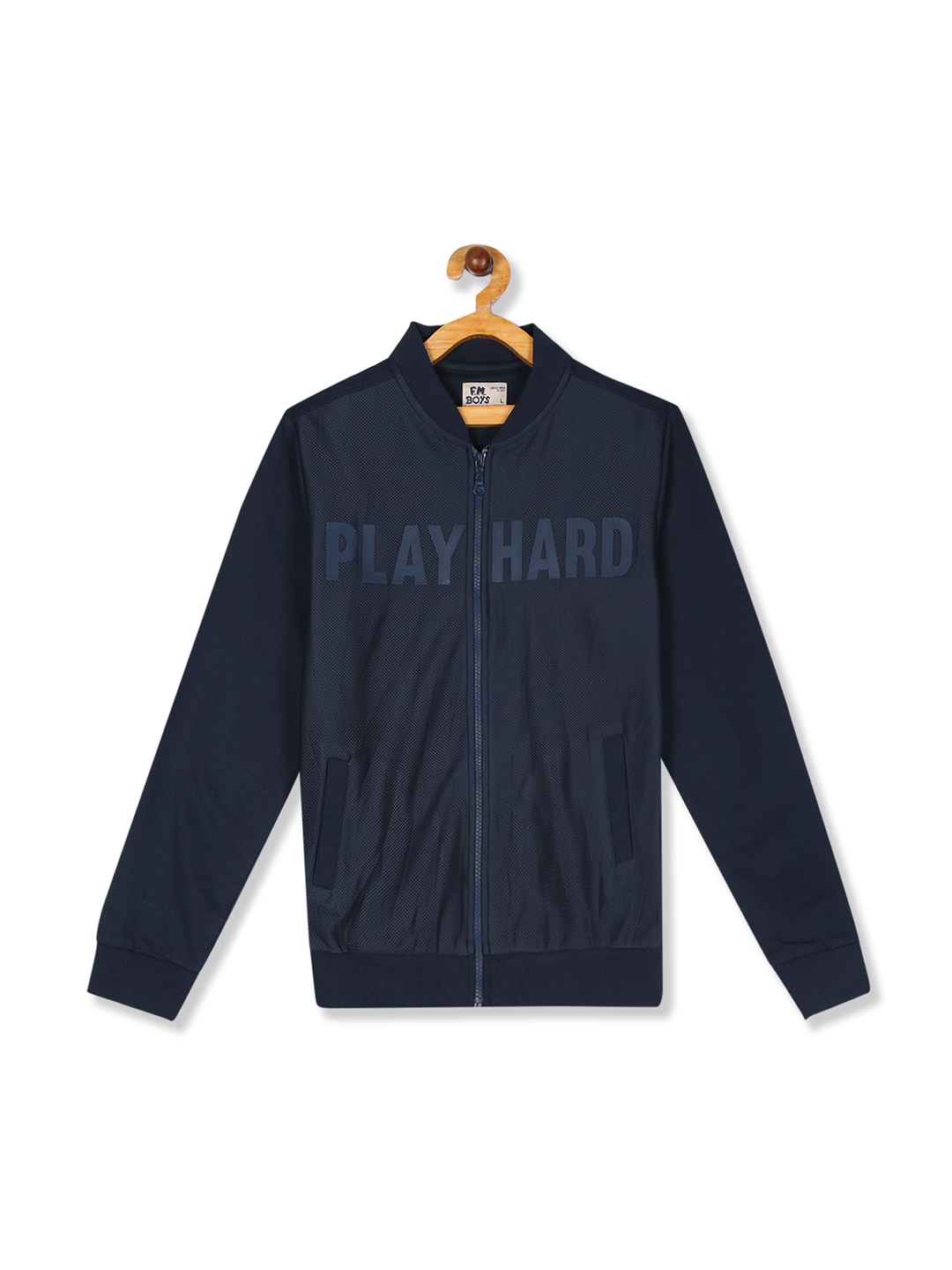 

Flying Machine Boys Navy Blue Printed Sweatshirt