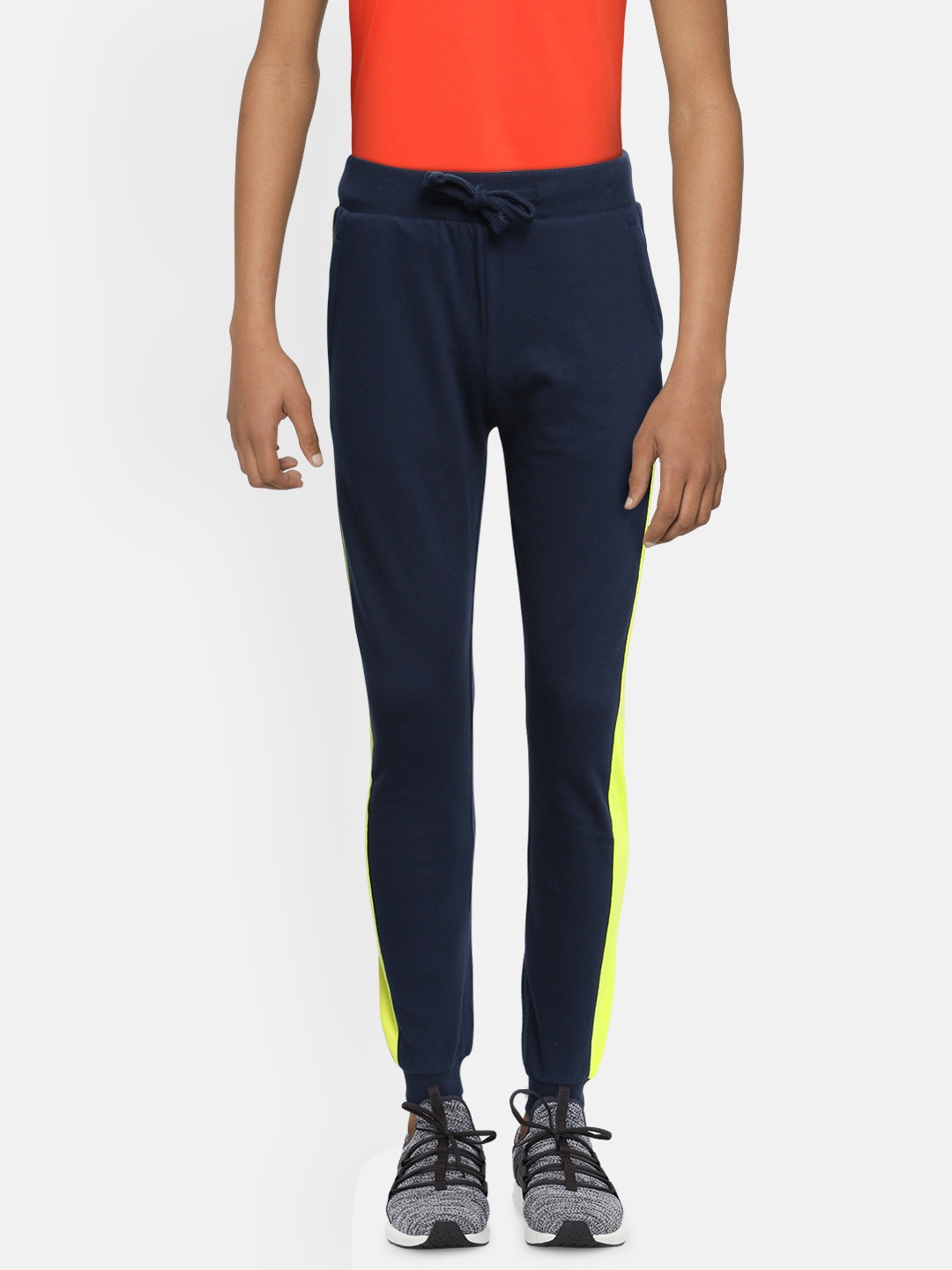 

Flying Machine Boys Navy Blue Side Stripe Joggers