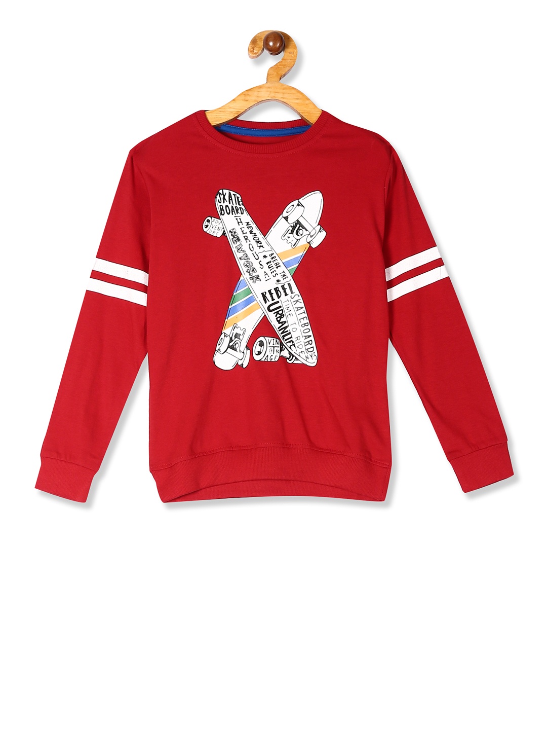 

Flying Machine Boys Red Printed Sweatshirt