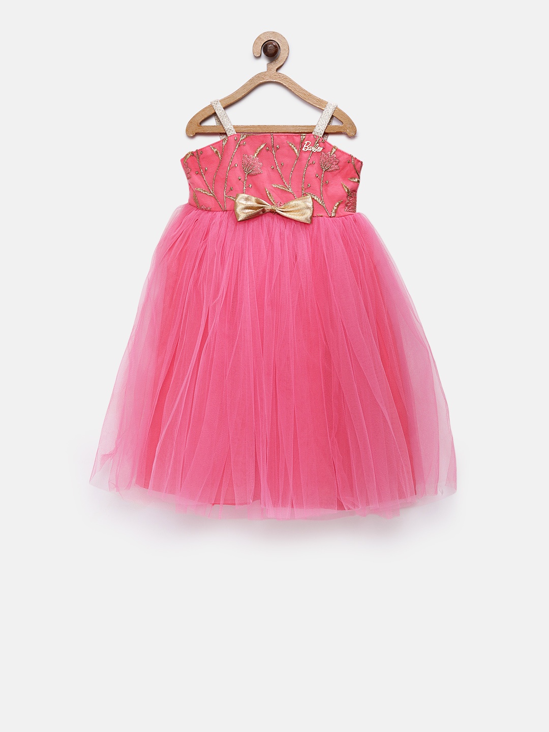 

Barbie by Many Frocks & Girls Pink Fit and Flare Dress