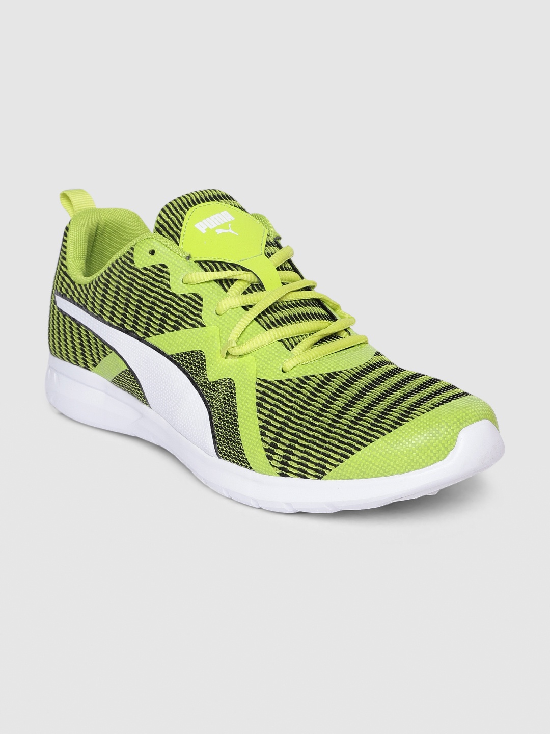 

Puma Men Fluorescent Green Vigor X Mu SoftFoam +Running Shoes
