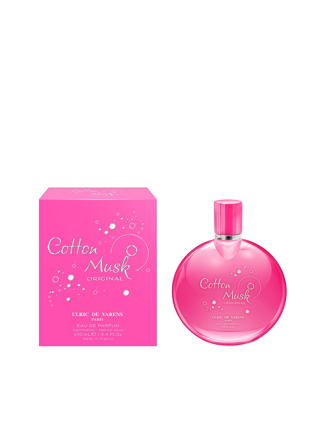 

ULRIC DE VARENS Women Cotton Musk Original Eau de Parfum 100 ml, Pink