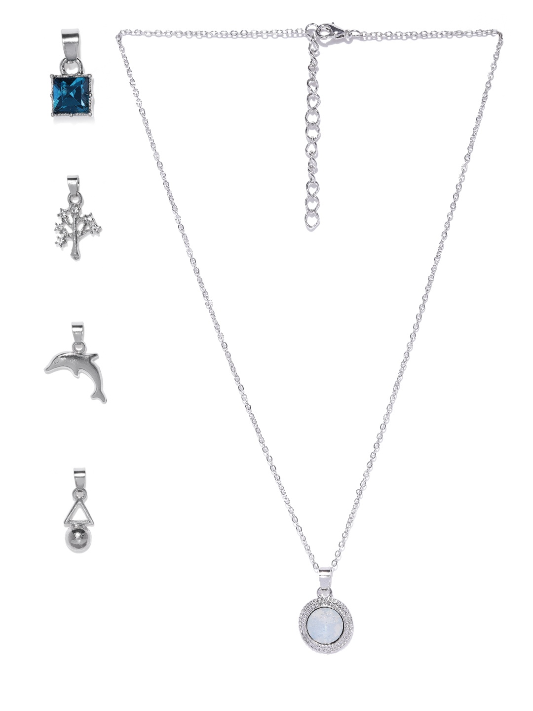 

ToniQ Pack of 5 Pendants with Silver-Toned Chain