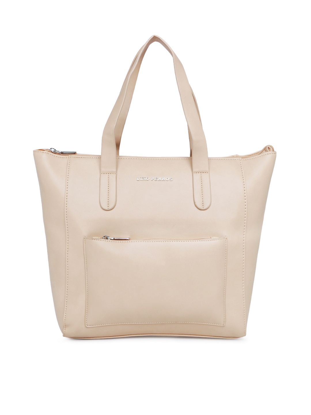 

Lino Perros Beige Solid Handheld Bag