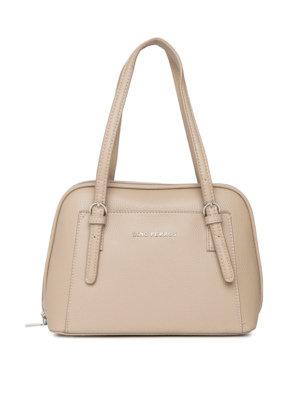 

Lino Perros Beige Solid Handheld Bag