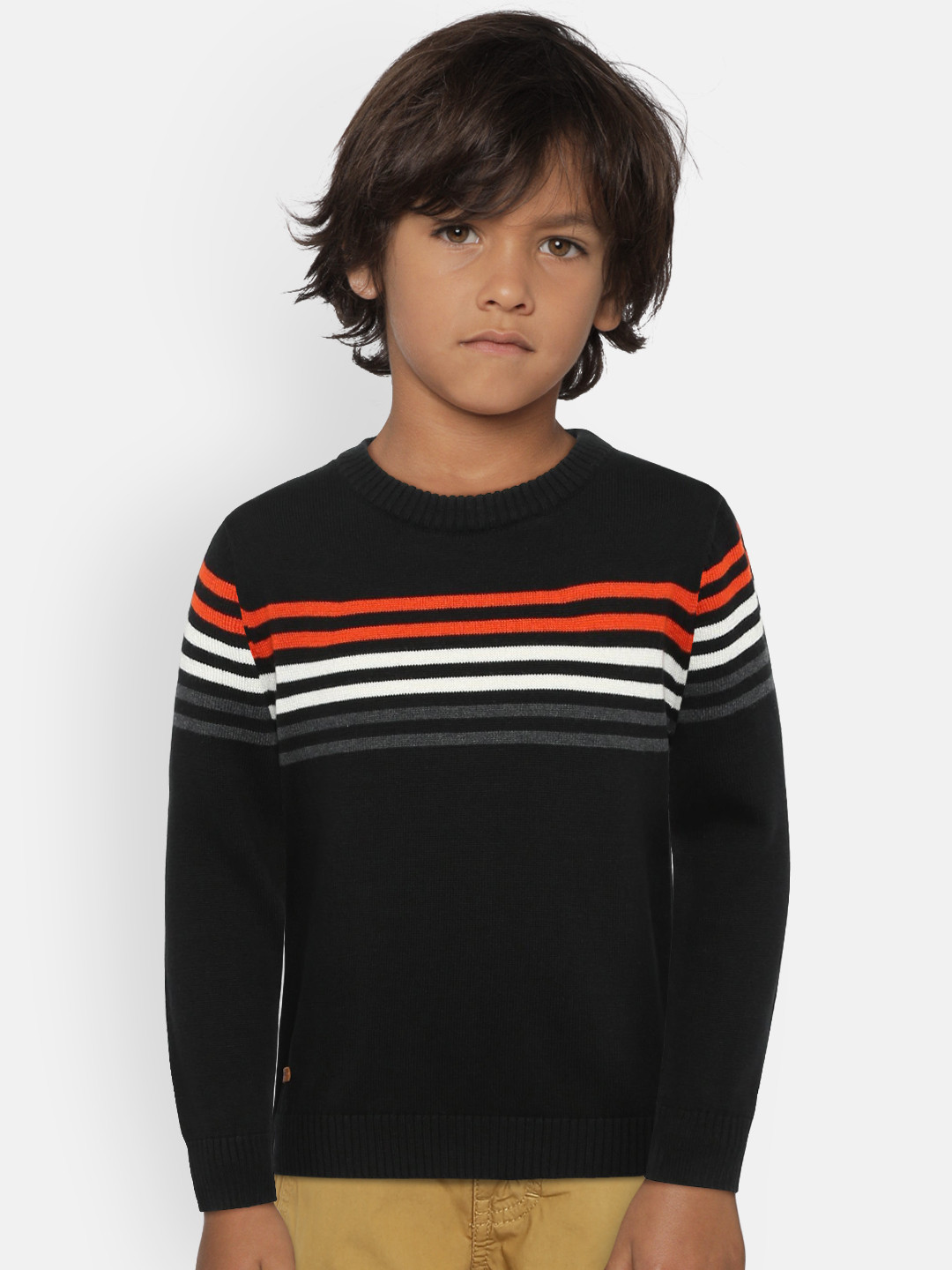 

Pepe Jeans Boys Black Striped Sweater