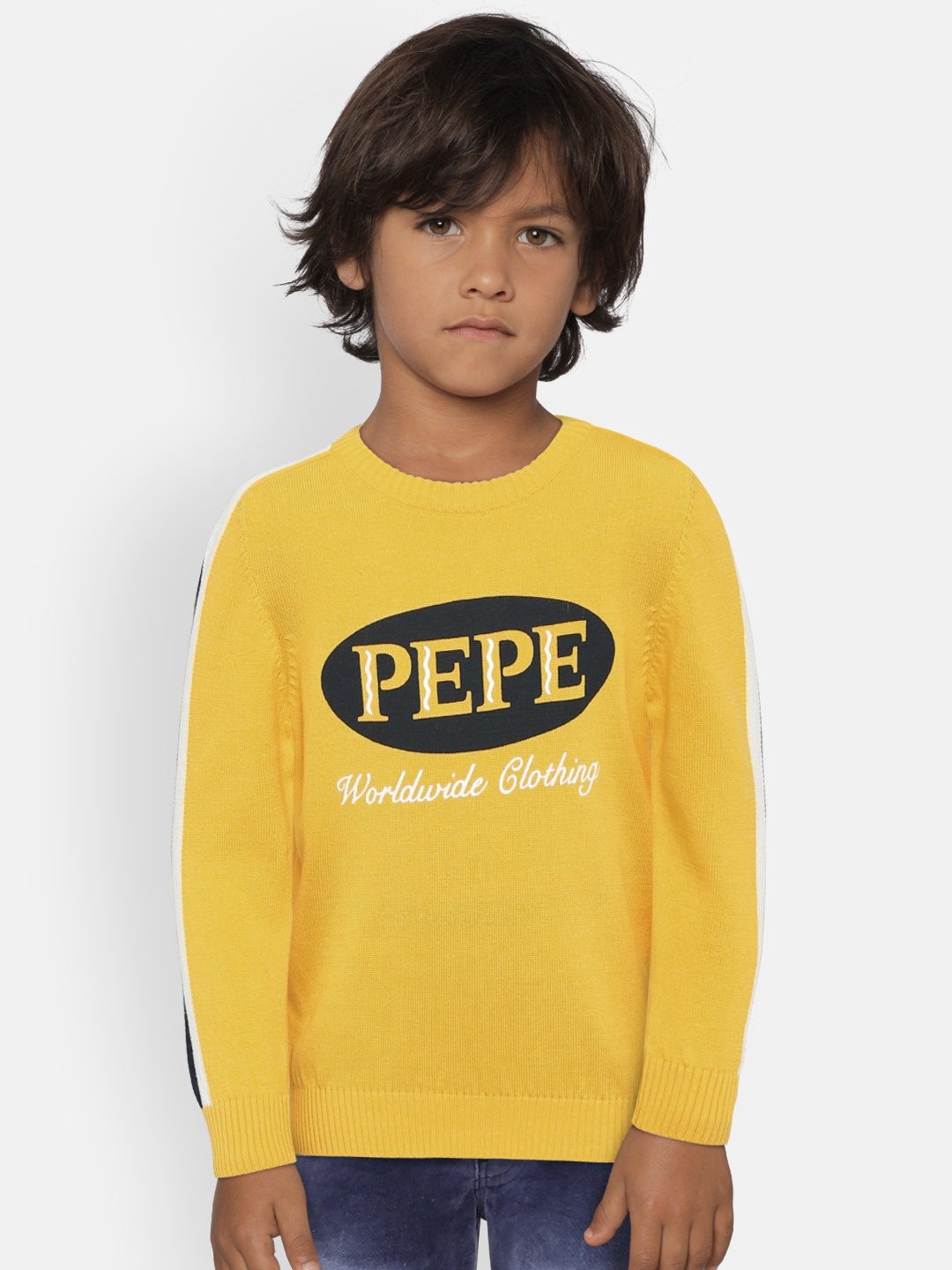 

Pepe Jeans Boys Yellow Printed Sweater