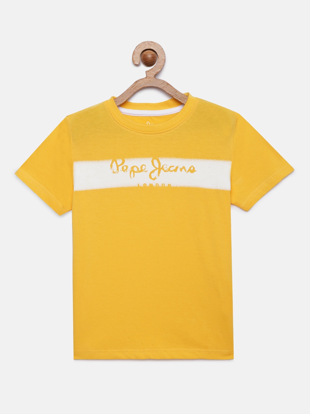 

Pepe Jeans Boys Yellow Printed Round Neck T-shirt